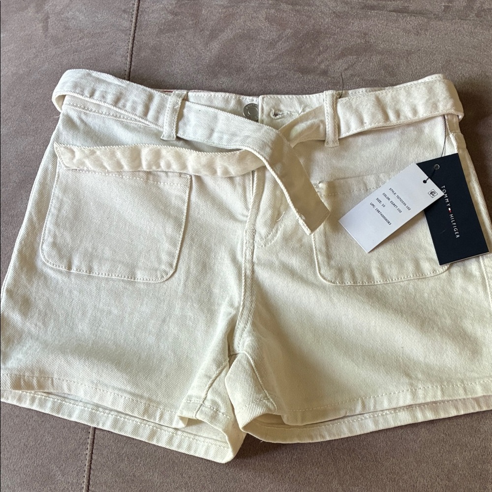 Tommy Hilfiger Cream High Rise Short